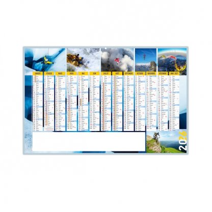 Calendrier Intense Médium 13 Mois Recto BANCAIRE
