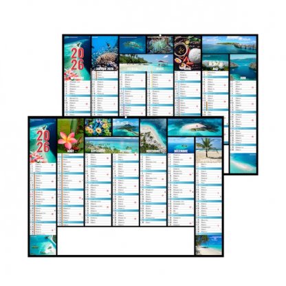 Calendrier Jeanne Micro 7 Mois Par Face Recto:verso BANCAIRE