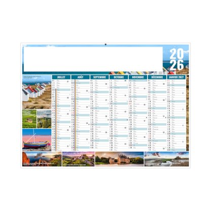 Calendrier Julien 7 Mois Par Face Verso BANCAIRE