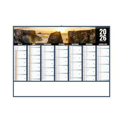 Calendrier Liberté Bretagne 7 Mois Par Face Verso BANCAIRE
