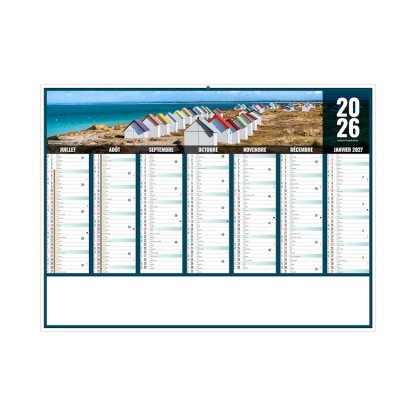 Calendrier Liberté Normandie 7 Mois Par Face Verso BANCAIRE