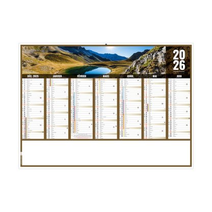 Calendrier Liberté Provence PACA 7 Mois Par Face Recto BANCAIRE