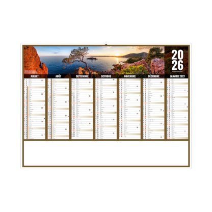Calendrier Liberté Provence PACA 7 Mois Par Face Verso BANCAIRE