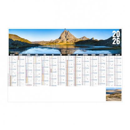 Calendrier Libre Choix Aquitain Maxi 14 Mois Recto BANCAIRE