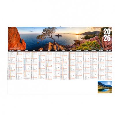 Calendrier Libre Choix Azuréen Médium 14 Mois Recto BANCAIRE