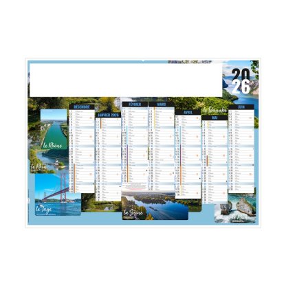Calendrier Nature 7 Mois Par Face Recto BANCAIRE