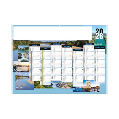 Calendrier Nature 7 Mois Par Face Verso BANCAIRE
