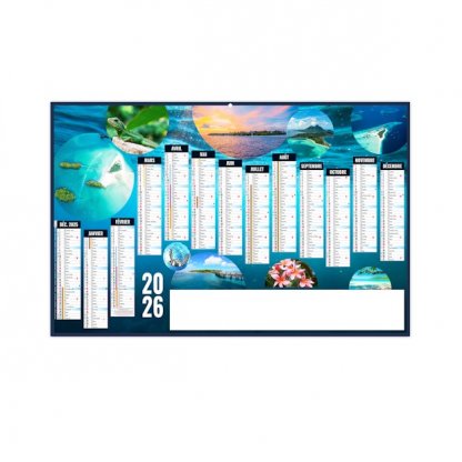 Calendrier Planète Médium 13 Mois Recto BANCAIRE