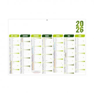 Calendrier midi léger français - 43x33,5cm - BANCAIRE