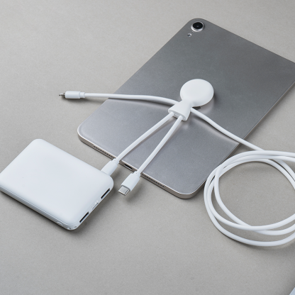 Pack De Charge Pour Voyage En Plastique Recyclé MR BIO PACK EPSILON Câble Et Batterie Posés Blanc