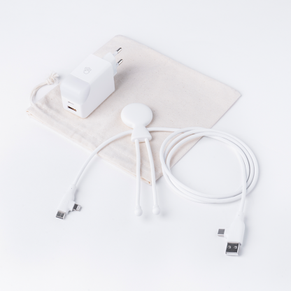 Pack De Charge Pratique En Plastique Recyclé MOBILITY Pack Blanc