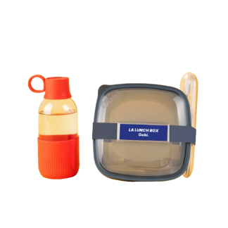 Pack gourde et lunch box en verre personnalisable - PACK INDOOR LUNCH GOBI