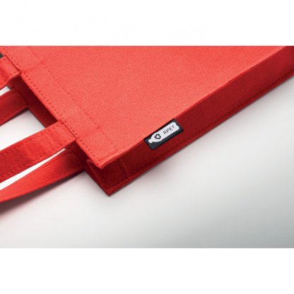 Petit Sac En Feutre PET Recyclé 17x6x22cm FELTOTE Détails Rouge