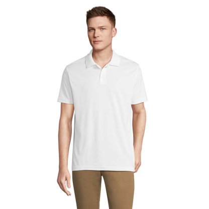 Polo Mixte En Polyester Recyclé PITCHER Polo Blanc