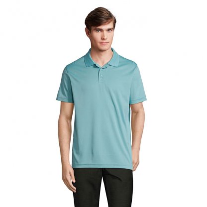 Polo Mixte En Polyester Recyclé PITCHER Polo Bleu Clair