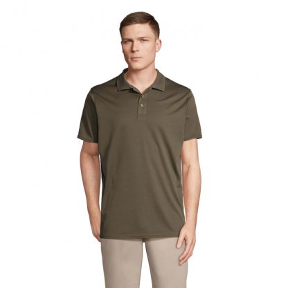Polo Mixte En Polyester Recyclé PITCHER Polo Kaki