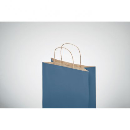 Sac Cadeau En Papier Recyclé 18x8x21cm PETIT Sac Bleu Mis De Haut