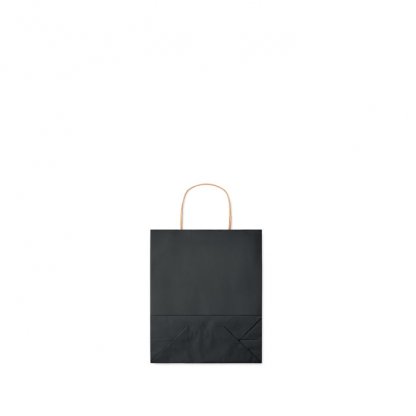 Sac Cadeau En Papier Recyclé 18x8x21cm PETIT Sac Noir Plié