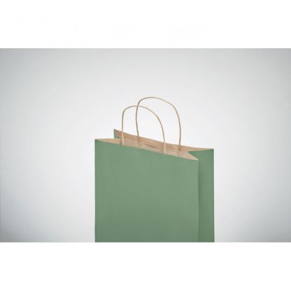 Sac Cadeau En Papier Recyclé 18x8x21cm PETIT Sac Vert De Haut