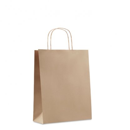 Sac Cadeau En Papier Recyclé 25x11x32cm MOYEN Sac Naturel