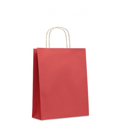 Sac Cadeau En Papier Recyclé 25x11x32cm MOYEN Sac Rouge
