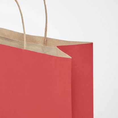 Sac Cadeau En Papier Recyclé 25x11x32cm MOYEN Sac Rouge Détails