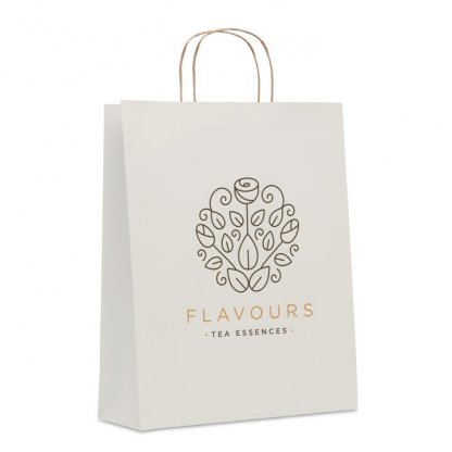 Sac Cadeau En Papier Recyclé 32x12x40cm GRAND Sac Blanc Personnalisé