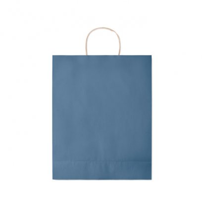 Sac Cadeau En Papier Recyclé 32x12x40cm GRAND Sac Bleu Plié