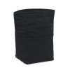 Sac Isotherme En Coton Et Polyester Recyclés 18x14x30 Cm RECOBA COLOUR Sac Noir Ouvert