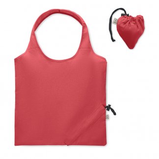 Sac shopping pliable avec logo en coton recyclé - 140g - 38x40cm - CARRIE COLOUR