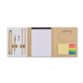 Set de bureau logoté avec couverture en carton recyclé - CENOTE