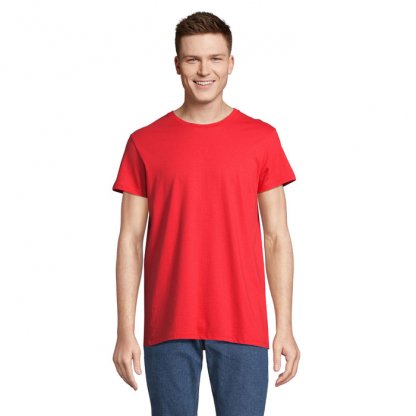 T Shirt Unisexe En Coton Et Coton Recyclé 150g CRUSADER UNISEXE Photo Principale T Shirt Rouge De Face