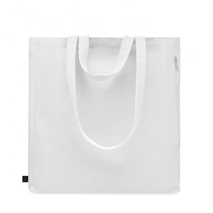 Tote Bag En Coton Et Polyester Recyclés 380g GAVE COLOUR Sac Blanc De Face