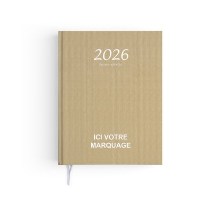 Agenda De Bureau En Papier Recyclé 21x27cm SEMAINIER KRAFT Photo Principale