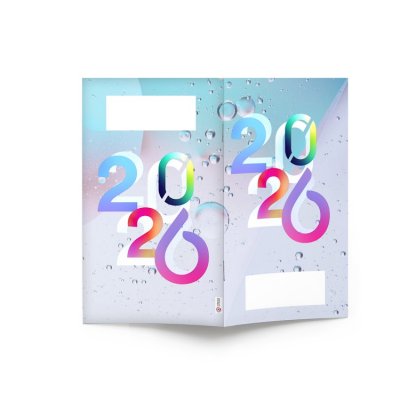 Mini Agenda De Bureau Souple 9,5x16,5cm ÉCO POCHE COULEUR Design Gouttes