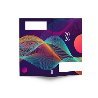Mini Agenda De Bureau Souple 9,5x16,5cm ÉCO POCHE COULEUR Design Violet