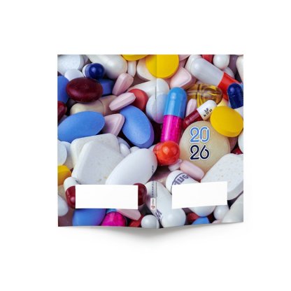 Mini Agenda De Bureau Souple 9,5x16,5cm ÉCO POCHE COULEUR Médicaments