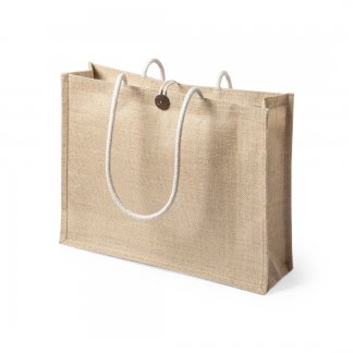 Sac Cabas Fermeture Bouton Personnalisé En Toile De Jute 44,5x35x14cm TRIEX