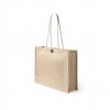 Sac Cabas Fermeture Bouton En Toile De Jute 44,5x35x14cm TRIEX Anses Longues