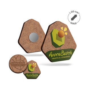 Magnet création en bois MDF avec aimant publicitaire - AIMANT NÉODYME