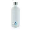 Bouteille Pour Boisson Gazeuse En Inox Recyclé 800ml Blanche Avec Marquage