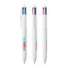 Stylo Bille 4 Couleurs En Plastique Recyclé BIC 4 COLOURS ECO Blanc Avec Marquage