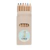 6 Petits Crayons De Couleur En Bois ABIGAIL Avec Marquage Quadrichromie
