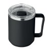 Mug Isotherme Recyclé Double Paroi 400 Ml COCOA Photo Noir Vue De Haut