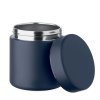 Boîte Repas En Inox Recyclé 500ml GOSNACK Bleu Marine Couvercle Ouvert