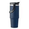 Bouteille Isotherme En Inox Recyclé 850ml SUMA HAND Bleu De Côté