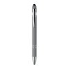 Stylo à Bille à Bouton Poussoir En Aluminium SIPARO Gris De Dos