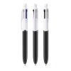 Stylo Bille 3 Couleurs + Porte Mine Publicitaire En Plastique Recyclé Bic 4 Colours 3+1 Inspire Eco Noir, Sans Marquage