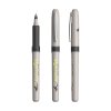 Stylo Roller Publicitaire En Plastique Bic Grip Roller Gris Clair, Encre Noire, Avec Marquage