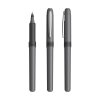 Stylo Roller Publicitaire En Plastique Bic Grip Roller Gris Foncé, Encre Noire, Sans Marquage